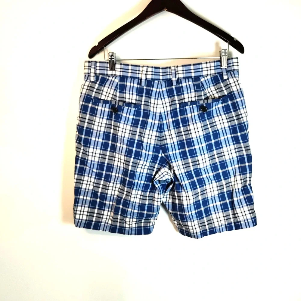 Banana Republic‎ Blue Plaid Preppy Athletic Golf Resort Beach Boho Shorts Men 32